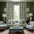 thumbnail image 4 of Cute Blackout Curtains 63 Inch Long for Bedroom,70% Black Out Room Darkening Rod Pocket Vintage Boho Floral Pattern Sage Green Coral Fruit Plant Vine Curtains for Living Room 63 in Length 2 Panel Set, 4 of 5