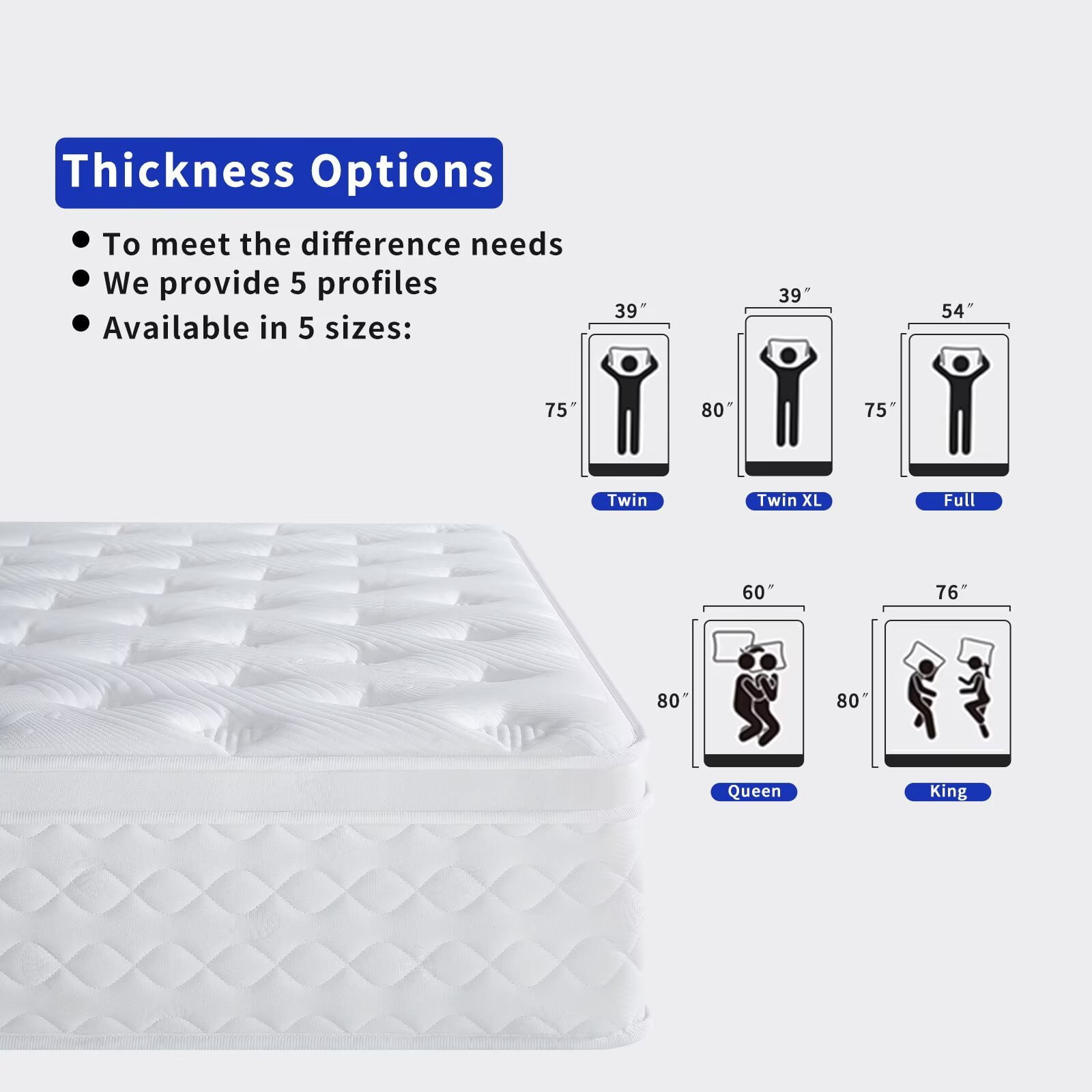 Twin Size Mattress 10 Inch Queen Hybrid Mattress in a Box, Upgrade Individually Pocket Springs, Medium Firm, Pressure Relief, Breathable Comfort and Durable, CertiPUR-US Certified