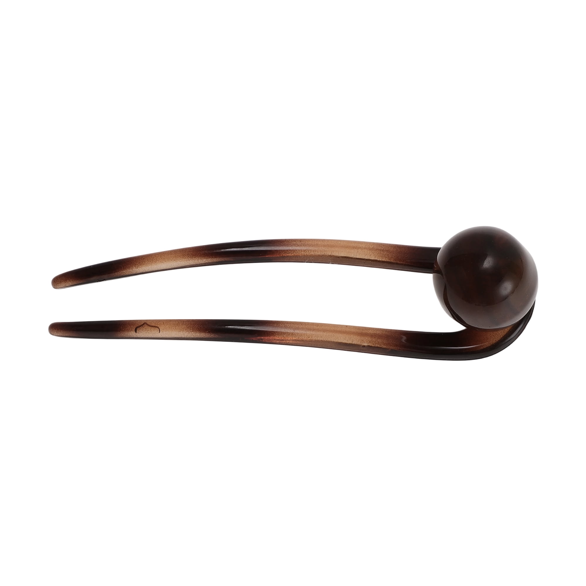 Unique Bargains U-shaped Hair Pin 4.53"x1.18" 1 Pc Glossy Brown
