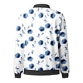 thumbnail image 5 of XMHJSMD Women Trendy Casual Zip Up Floral Print Coat Outerwear Lightweight Long Sleeve Fall Workout Running Jacket(Blue,Xxl), 5 of 5