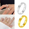 thumbnail image 3 of WINDLAND Eye Catching Stainless Steel Rings Stylish Ripples Wave Stainless Steel Rings Adornment for Parties and Daily Wear, 3 of 18