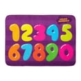 thumbnail image 1 of YUSDECOR Bright Colorful ABC Cartoon Children Figures Festive Handwritten Numbers Colored Baby Bubble Rug Doormat Bath Mat 23.6x15.7 inch, 1 of 1