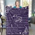 thumbnail image 1 of LHSHID Mother Blanket Gifts Purple Mom Throw Blanket Cozy Flannel Blanket for Mom Soft I Love You Mom Blanket from Daughter Son Fluffy Fleece to My Mom Blanket for Mama Women Mothers Day Birthday, 1 of 9