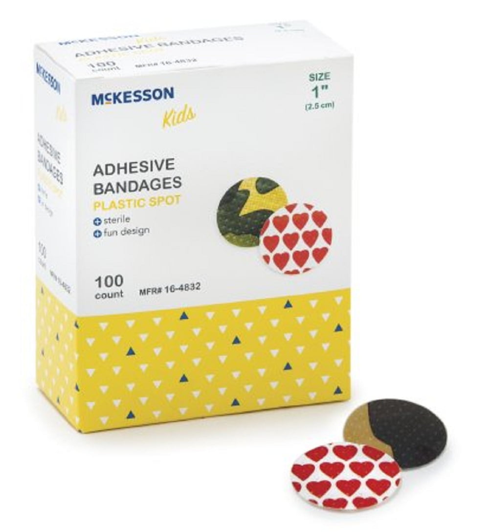 McKesson KIDS Adhesive Spot Bandage 1 Inch Diameter Plastic Round