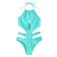 thumbnail image 6 of Sngxgn Bathing Suit for Women Tummy Control High Cut Swimsuit Womens Swim Suit(Sky Blue,XL), 6 of 9