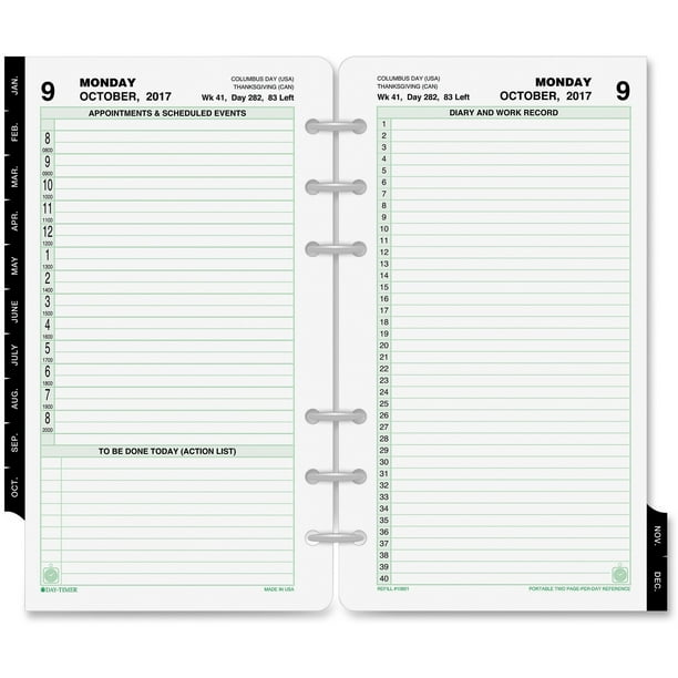 DayTimer Appointment 2PPD Ref. Planner Refills