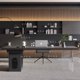 thumbnail image 3 of Gaming Accessories Modern Desk Standing Meeting Computer Standing Desk Organizer Nail Executive Mesa Media Console Furniture My Lux Decor Round, 3 of 12