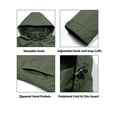 thumbnail image 6 of Little Donkey Andy Women’s Long Hooded Waterproof Rain Jacket Lightweight Outdoor Rain Coat Shell for Hiking, Travel Army Green S, 6 of 6