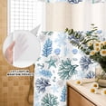 thumbnail image 3 of No Hook Shower Curtain, Blue Teal Coastal Shower Curtains for Bathroom with See Through Top Window, Coral Starfish Seaside Summer Beach Waterproof & Washable Bath Curtain Small Stall 36"x78", 3 of 9