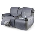 thumbnail image 2 of Housse de Causeuse Inclinable 2024 avec Console, Housses de Sofa 100 % Imperméables, Housses de Canapé Inclinable, Housse de Sofa Séparé (Gris Bleu), 2 of 12