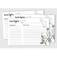 thumbnail image 2 of Inkdotpot Recipe Card 6x4 inch Single-Sided Recipe Design Cards White Greenery Recipe Cards Wedding-Bridal Shower-Baby Shower- Pack of 50, 2 of 6