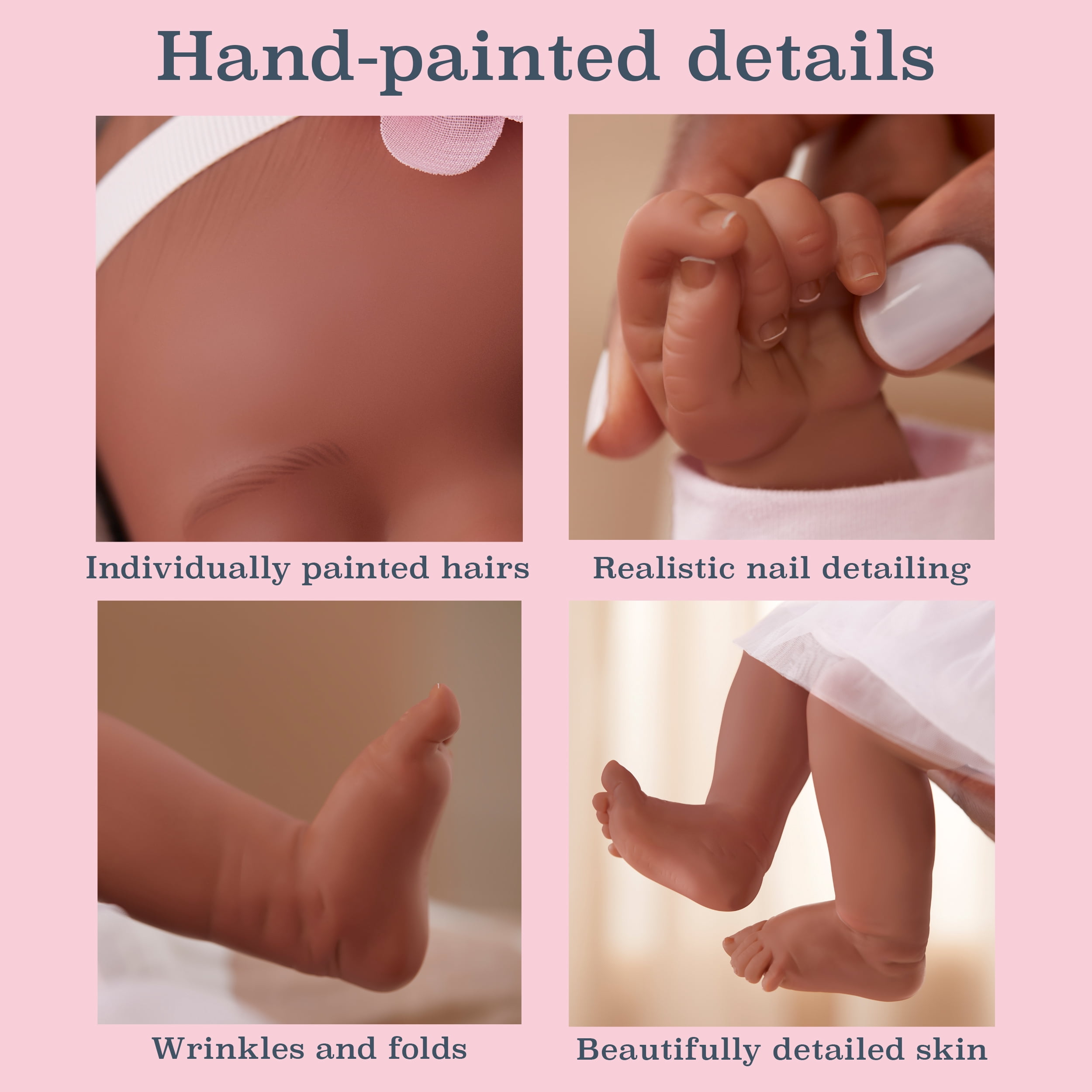 BABY born Real Hand-Painted, Realistic Reborn Baby Doll Girl - Deep, Closed Eyes, Ages 3+