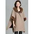 thumbnail image 2 of ZhangBaoLin Women Shawl Wrap Cardigan Poncho Cape Open Front Thick Wool Coat, 2 of 6