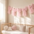 thumbnail image 5 of 5-Piece 13x11 Inch Large Pink Bows for Christmas Tree Topper, Oversized Flock Hanging Bow Ornaments for Wedding Birthday Holiday Party Decor, 5 of 7