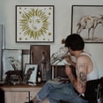 thumbnail image 5 of 1 pc Large Plastic Reusable Drawing Painting Stencils Templates for Painting on Scrapbook Fabric Tiles Floor Furniture Wood Square Sun Pattern, 5 of 7