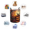 thumbnail image 6 of Laundry Basket, Halloween Full Moon Pumpkin Bat k Laundry Hamper Waterproof Laundry Bag Clothes Hamper Laundry Bin with Handles for Bedroom, Living Room, Kids Room, 6 of 6