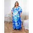 thumbnail image 5 of Edolynsa Womens Beach Kafan Coverups Oversized Caftan Loungewear Plus Size Bathing Suit Cover up Maxi mumu Dresses Long Tops, 5 of 8