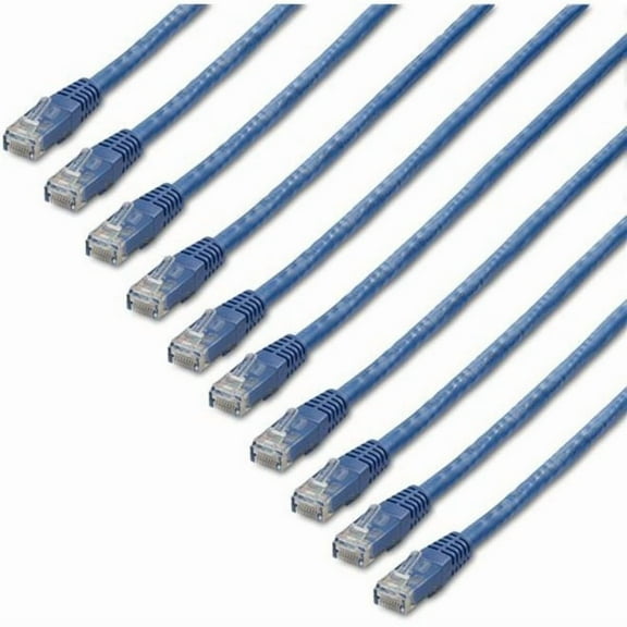 StarTech 3ft. RJ-45 M/M Cat6 Ethernet Stranded Patch Cable Blue 10 Pack