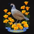 thumbnail image 3 of CafePress - California Quail And Golden Poppy T Shirt - Women's Traditional Fit Dark T-Shirt, 3 of 4