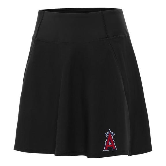 Women's Antigua Black Los Angeles Angels Chip Skort