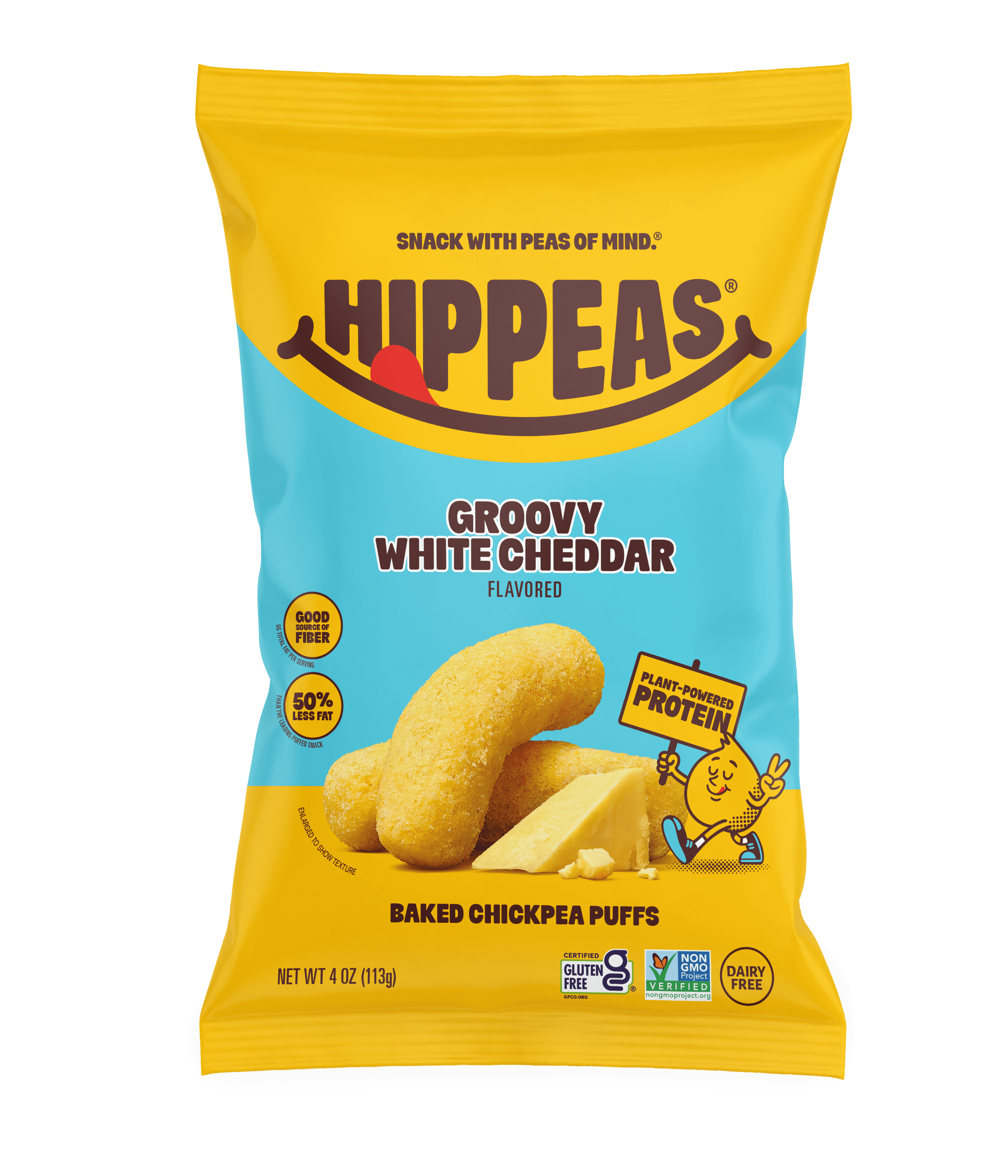 HIPPEAS Chickpea Puffs, Flavor Blast Trippin' Cheddar, Dairy Free