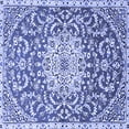 thumbnail image 1 of Ahgly Company Machine Washable Indoor Square Medallion Blue Traditional Area Rugs, 5' Square, 1 of 4