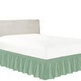thumbnail image 1 of 100% Egyptian Cotton 1 PCs Wrap Around Bed Skirt 15 inches (Aqua Blue,Cal-King), 1 of 5