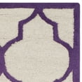 thumbnail image 4 of SAFAVIEH Cambridge Kevin Geometric Wool Runner Rug, Ivory/Purple, 2'6" x 6', 4 of 6