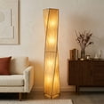 thumbnail image 6 of Eangee Home Design Twist Giant Floor Lamp, Shade Made Of Cocoa Leaves, 11x11x72 Inches, 6 of 7