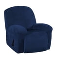 thumbnail image 2 of Housse de Fauteuil Inclinable 1 Pce, Protège-Canapé, Housse Élastique pour Sofa, Bleu Foncé, 2 of 8