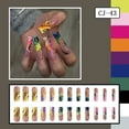 thumbnail image 7 of KUFptva Coffin Press on Nails Glossy Fake Nails Stick on Nails in 12 Size 24Pcs French Nails Tips for DIYS Nails Art Decorations, 7 of 7