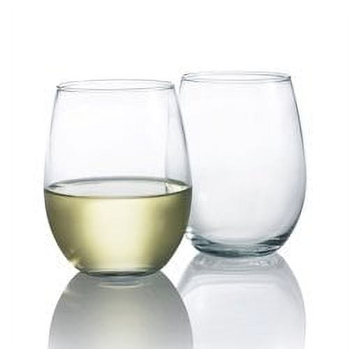 Luminarc Perfection Stemless Wine Glass Set of 12, 15 oz, Clear