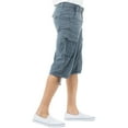 thumbnail image 3 of X RAY JEANS Mens Belted 18" Inseam Below Knee Long Cargo Shorts, Steel, 50, 3 of 5