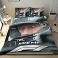 thumbnail image 1 of F1 de Brad Pitt Conjunto de sábanas temático, trío de piezas, cómodo y amigable con la piel, diseño único, regalo de decoración para el hogar para familiares, amigos y fans,173cm *218cm, 1 of 6