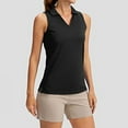 thumbnail image 6 of Pxiakgy Women's Golf Shirt Sleeveless Lightweight V Neck Tennis Polo Shirts with Collar Quick Dry Athletic Tops for Women Women's Sleeveless Shirts Collared V Neck Tennis Tank Tops Lightweight Black L, 6 of 8
