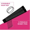 thumbnail image 5 of Hawwwy Premium 2 Piece Hair Bun Maker with Hair Ties Bobby Pins - Snap-and-Roll Bun Hair Tool- Magic Bun Tool, Donut Hair, Perfect Bun Makers Hair Pins French Twist Donuts for Updos Kids - Black, 5 of 6