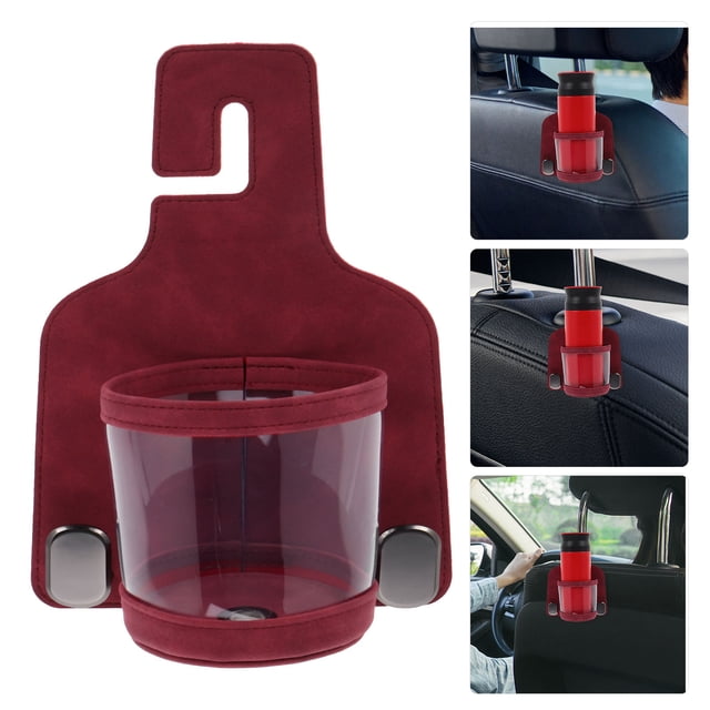 Greenadscape Organizador Con Gancho Doble Y Portavasos Para Asiento Trasero De Auto Color Rojo Práctico