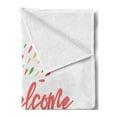 thumbnail image 2 of Beach Saying Soft Flannel Fleece Blanket, Welcome Summer Inscription with a Tropical Watermelon Slice and Colorful Spots, Cozy Plush for Indoor and Outdoor Use, 50" x 70", Multicolor, by Ambesonne, 2 of 5