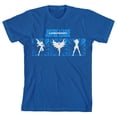 thumbnail image 5 of Justice League White Superhero Silhouettes Boy's Royal Blue T-shirt-Small, 5 of 7