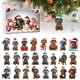 thumbnail image 1 of Calendario de Adviento de vacaciones del festival 2024 Fiudx Colgante de perro salchicha con gorros de Papá Noel Adornos de p, 1 of 7