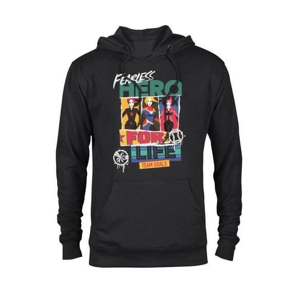 Marvel Avengers Fearless Hero For Life - Pullover Hoodie for Adults - Customized-Black