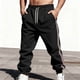 thumbnail image 1 of Ceisia Men Solid Color Loose Casual Pants Elastic Waist Drawstring Sports Gift Work Trousers, 1 of 9