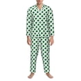 thumbnail image 3 of Picia St. Patrick’s day Pattern Men’s Long-Sleeve Sleepwear Set - Soft 2-Piece Loungewear with Pockets, Comfy PJs for Relaxing Nights-Large, 3 of 7