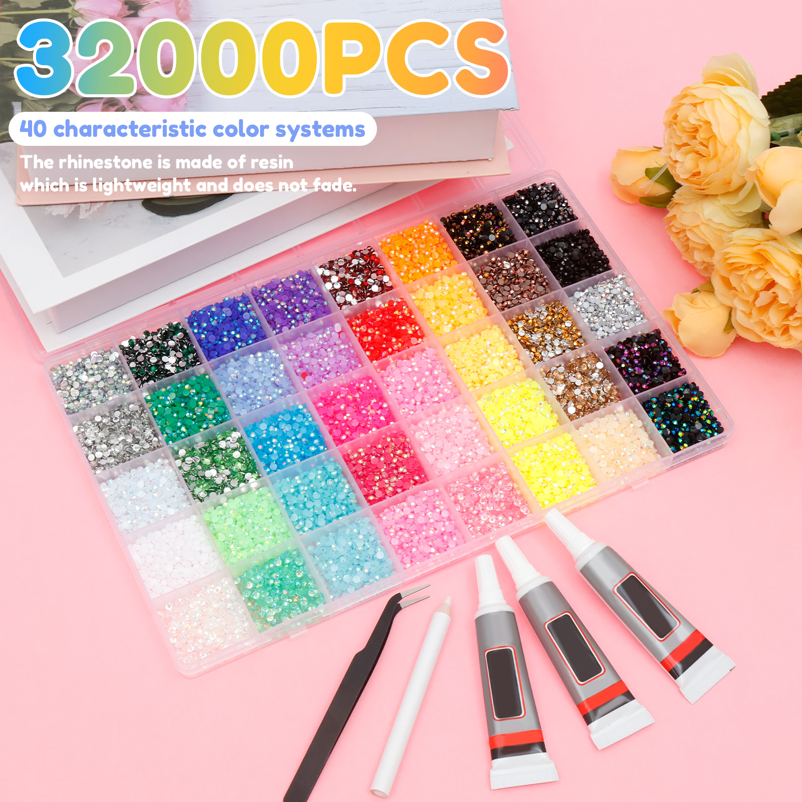 Resin Jelly Rhinestones for Crafting Bedazzling for Book Crafts Clothing Shoes Nail Art Makeup