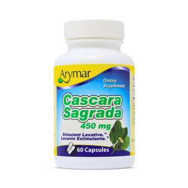 Arymar Cascara Sagrada, Natural Herbal Supplement - 60 Capsules