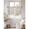 thumbnail image 4 of Marine Life Sheer Curtains 45 Inch Long 2 Panels, Abstract Oceans Gray Fish Silhouettes Stripes Linen Texture Light Filtering Rod Pocket Curtains, Sheer Voile Drapes for Living Room Bedroom, 52"x45", 4 of 8