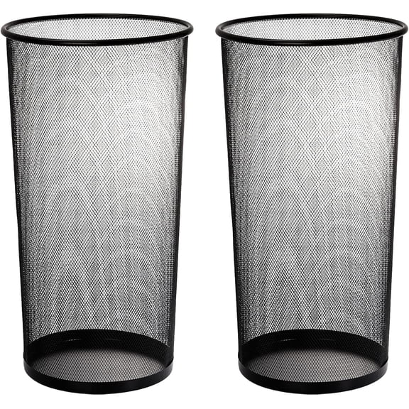 Large Umbrella Holder, Metal Mesh Umbrella Stand, Freestanding Bucket for Umbrellas, Canes, Walking Sticks, Wrapping Paper, Entryway, Home, Office, Hotel, Black