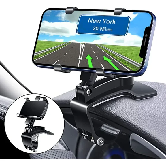 2025 Universal Car Phone Holder, 360 Degree Rotating Dashboard Phone Holder [Upgraded Clip Never Falls Off], Car Phone Holder for 4 to 7 Inch Smartphones