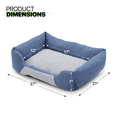 thumbnail image 3 of Magshion Small Medium Cuddler Dog Bed, Rectangle Pet Bed for Small Medium Dogs & Cats (27", Blue), 3 of 11