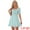 Light Blue, variant on Puff Sleeve Back Smocked Sweetheart Neck Ruffled Hem Dress S White